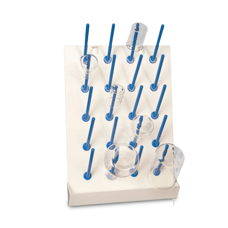 ESCURRIDOR PARA LABORATORIO DE PLÁSTICO ABS PARA 20 LUGARES POLYLAB 81741 - Mercalab
