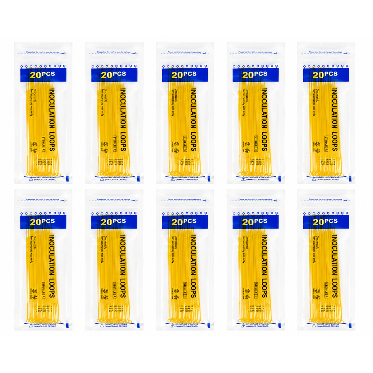 Asa Bacteriológica Doble 1 uL y 10 uL (Plástico Estéril) - Pack 200 Piezas - ESLAB