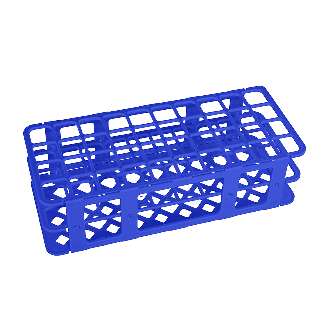 GRADILLA PARA 40 TUBOS DE ENSAYO DE 5 A 30 ML ARMABLE DE PLÁSTICO ESLAB