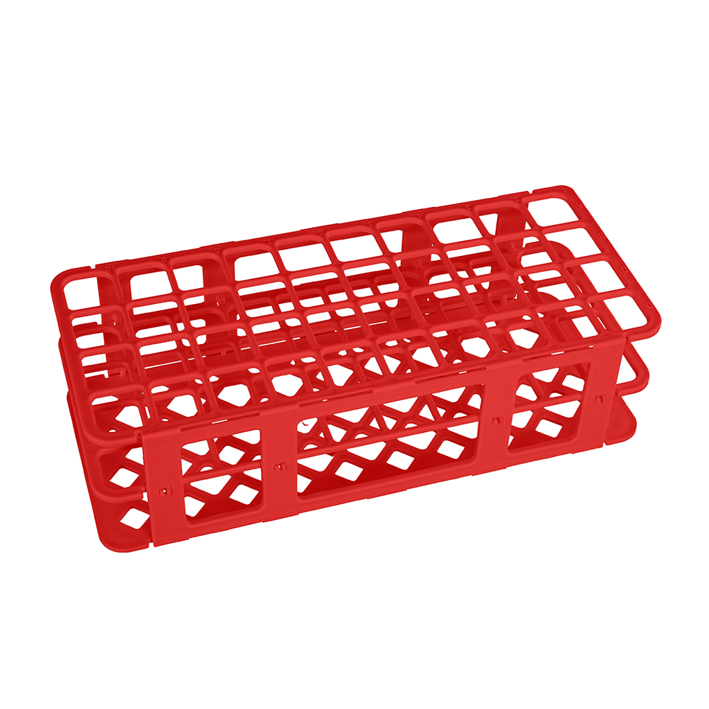 GRADILLA PARA 40 TUBOS DE ENSAYO DE 5 A 30 ML ARMABLE DE PLÁSTICO ESLAB