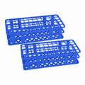 Gradilla para 60 Tubos de Ensayo de 5-15 mL (Diseño Armable de Plástico) - Pack 2 Piezas - ESLAB