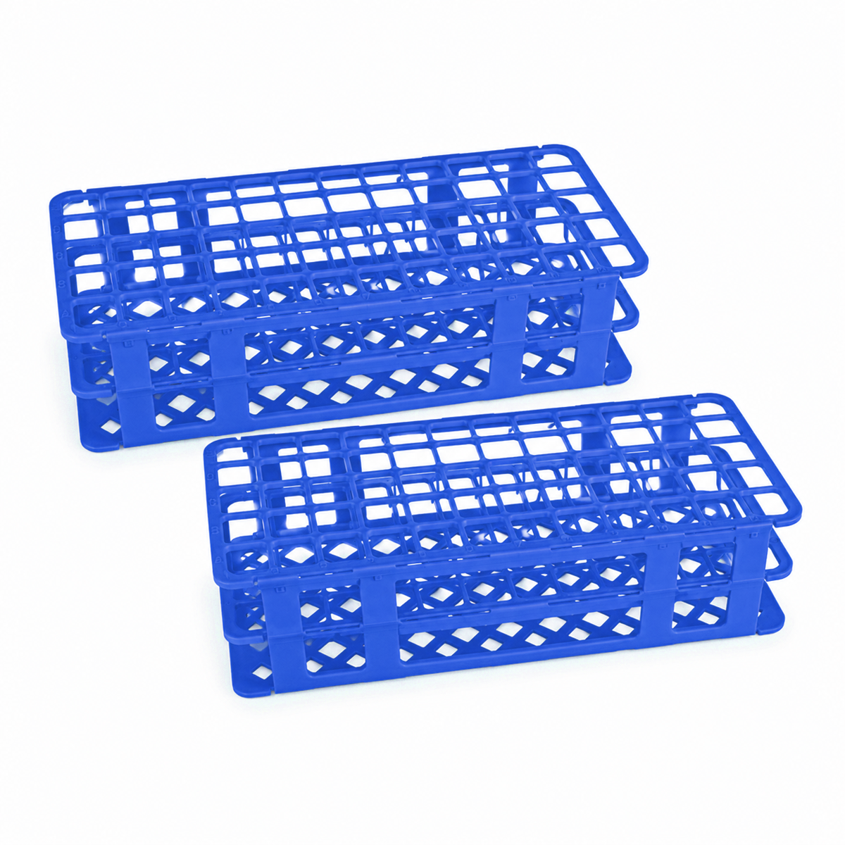 Gradilla para 60 Tubos de Ensayo de 5-15 mL (Diseño Armable de Plástico) - Pack 2 Piezas - ESLAB
