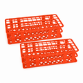 Gradilla para 60 Tubos de Ensayo de 5-15 mL (Diseño Armable de Plástico) - Pack 2 Piezas - ESLAB