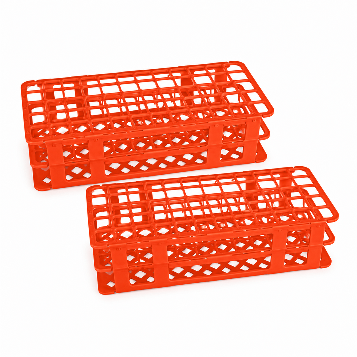 Gradilla para 60 Tubos de Ensayo de 5-15 mL (Diseño Armable de Plástico) - Pack 2 Piezas - ESLAB