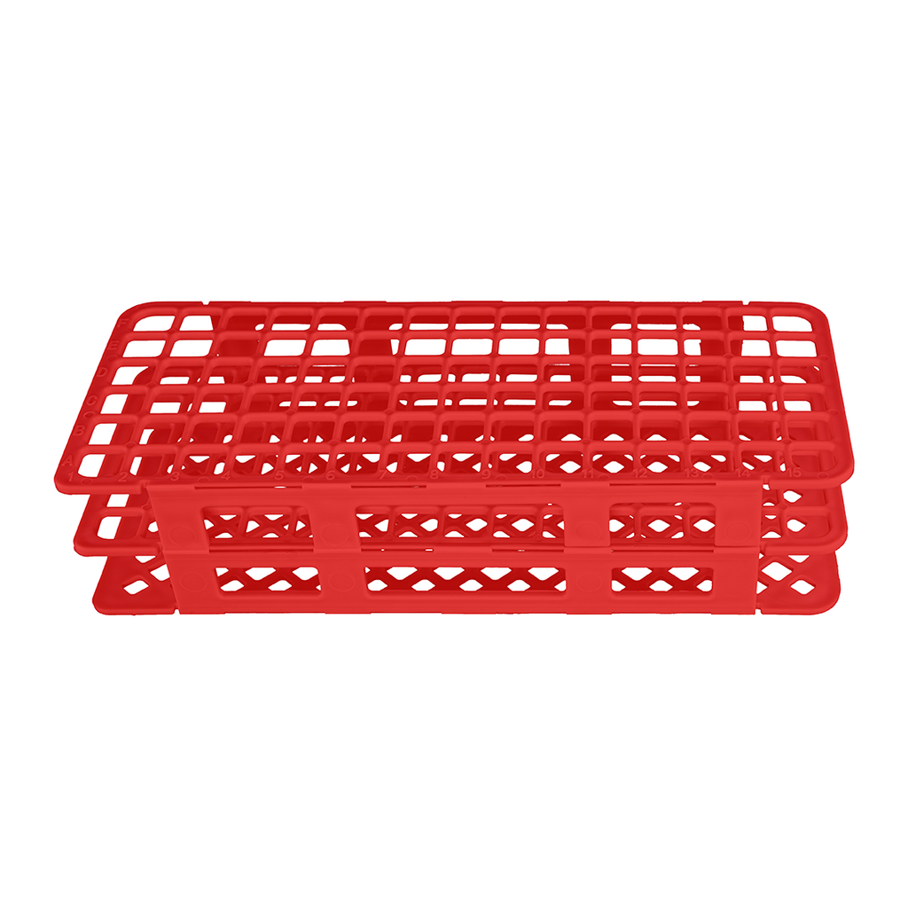 GRADILLA PARA 90 TUBOS DE ENSAYO DE 5 A 10 ML ARMABLE DE PLÁSTICO ESLAB