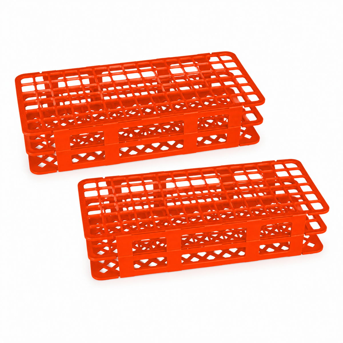 Gradilla para 90 Tubos de Ensayo de 5-10 mL (Armable de Plástico) - Pack 2 Piezas - ESLAB