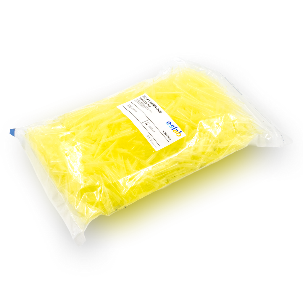 PUNTAS PARA MICROPIPETA DE 200 UL AMARILLAS EN BOLSA ESLAB