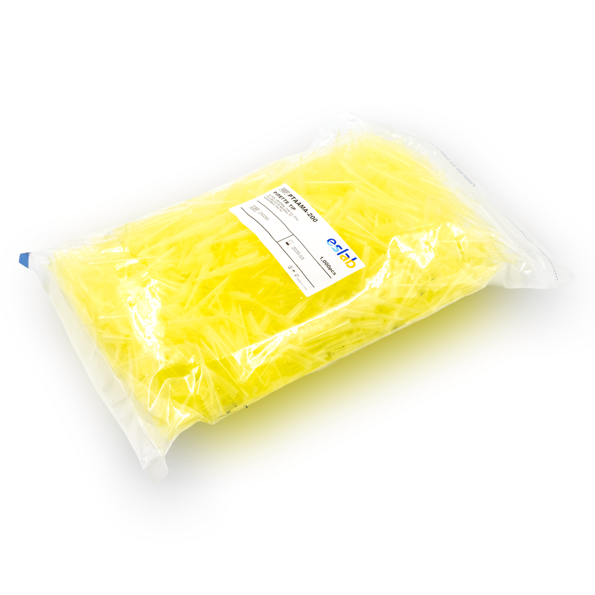 PUNTAS PARA MICROPIPETA DE 200 UL AMARILLAS EN BOLSA ESLAB