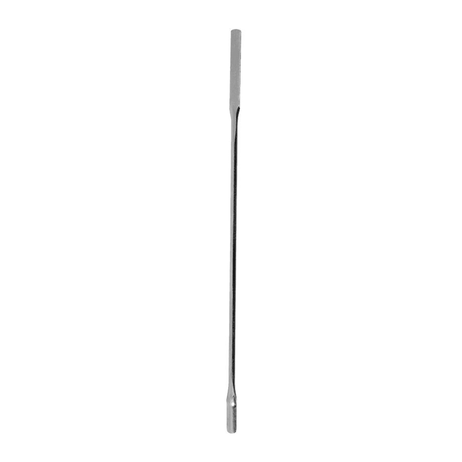 ESPÁTULA DE ACERO INOXIDABLE MICRO HAYMAN HEATHROW SCIENTIFIC 15906 CON CUCHARA Y PUNTA PLANA LARGO 15 CM - Mercalab