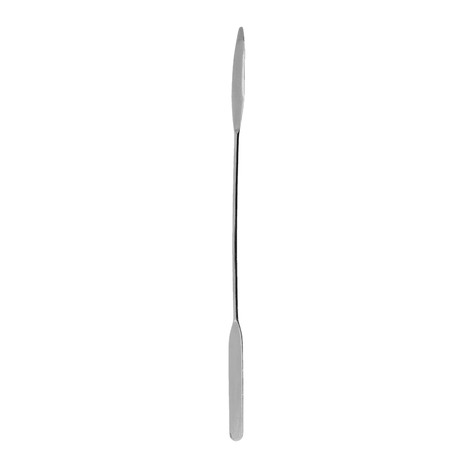 ESPÁTULA DE ACERO INOXIDABLE MICRO HEATHROW SCIENTIFIC 15907 CON PUNTA PLANAY REDONDA LARGO 19 CM - Mercalab