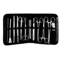 ESTUCHE DE DISECCIÓN ESLAB L08015 CON 13 PIEZAS DE ACERO INOXIDABLE - Mercalab