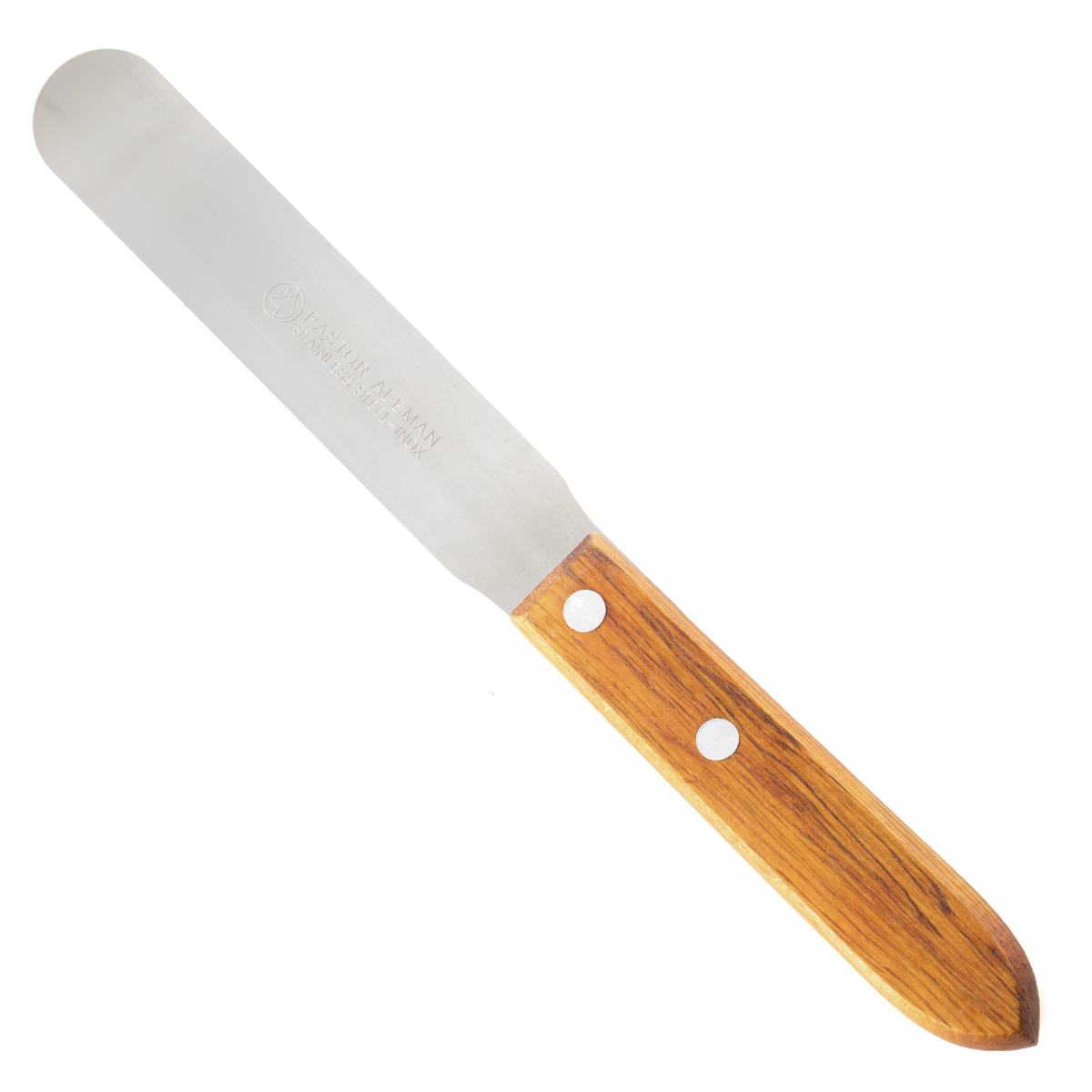 ESPÁTULA DE ACERO INOXIDABLE ESLAB EMM CON MANGO DE MADERA PACK 2 PIEZAS