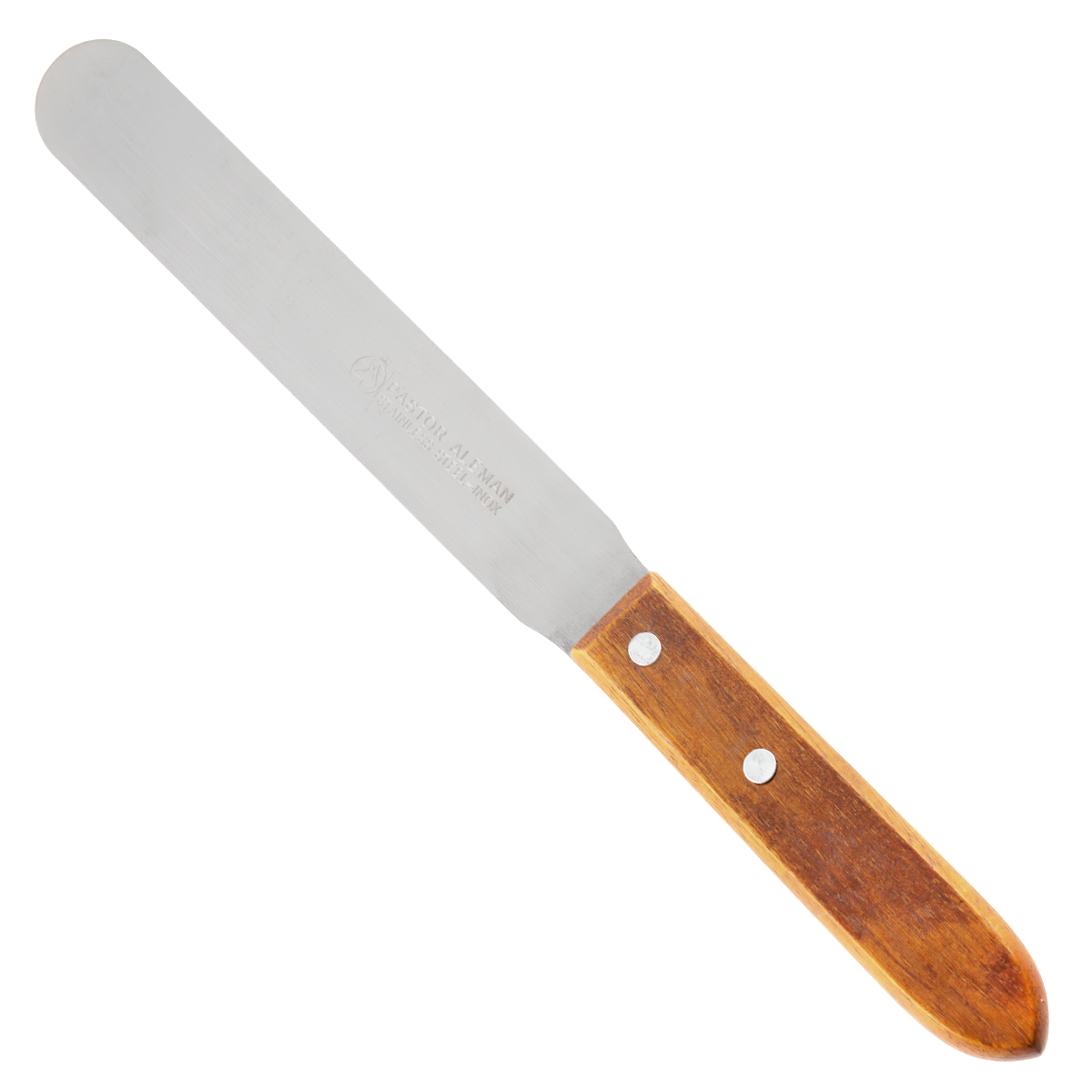 ESPÁTULA DE ACERO INOXIDABLE ESLAB EMM CON MANGO DE MADERA PACK 2 PIEZAS