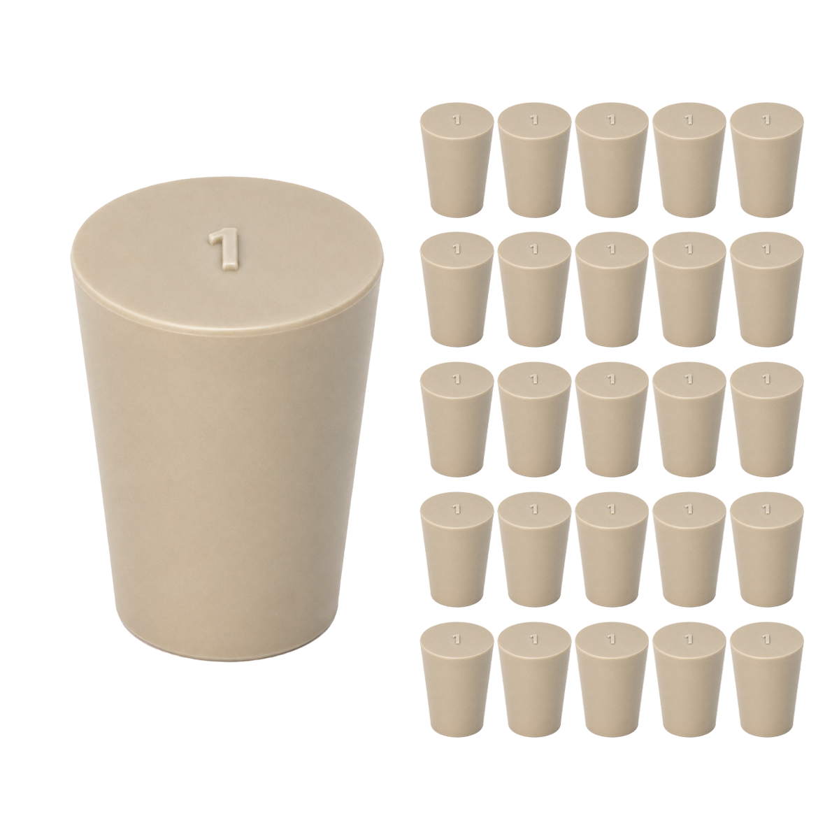TAPÓN DE HULE PACK 25 PIEZAS ESLAB
