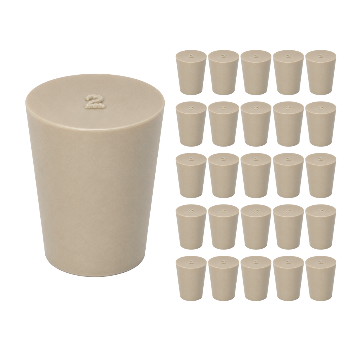 TAPÓN DE HULE PACK 25 PIEZAS ESLAB