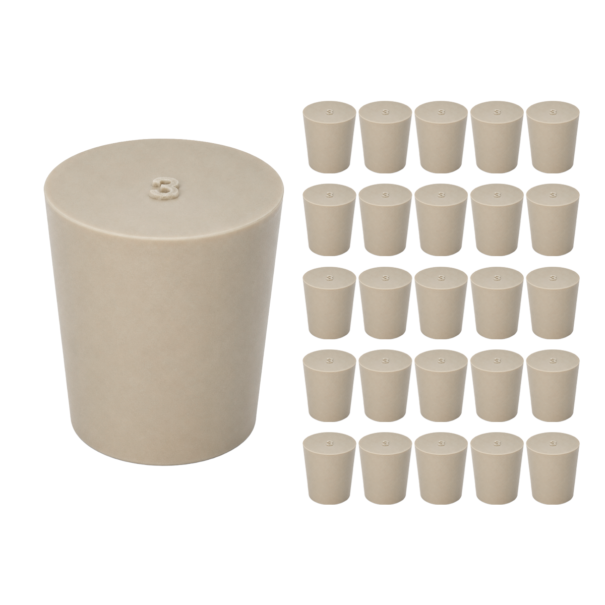 TAPÓN DE HULE PACK 25 PIEZAS ESLAB