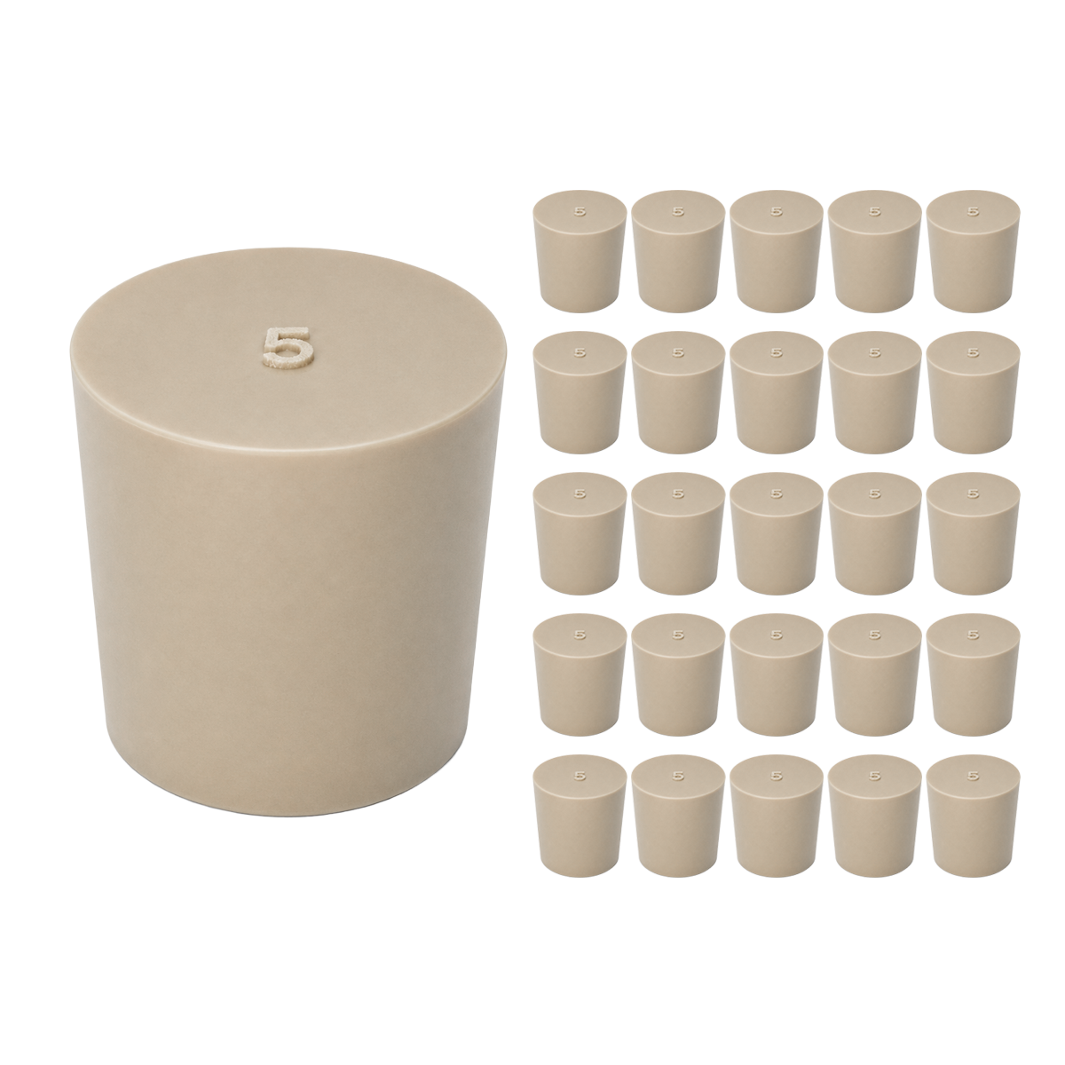 TAPÓN DE HULE PACK 25 PIEZAS ESLAB