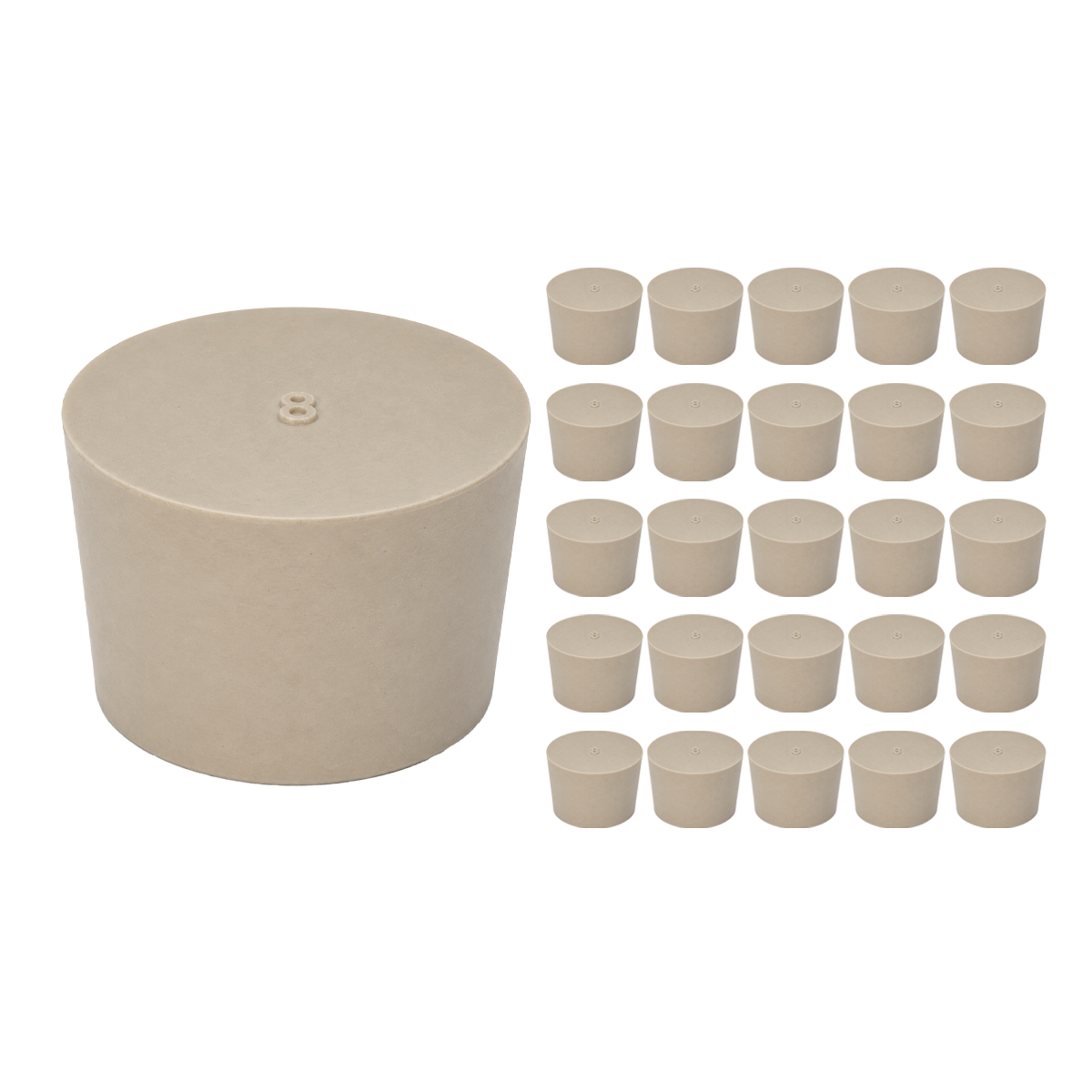 TAPÓN DE HULE PACK 25 PIEZAS ESLAB
