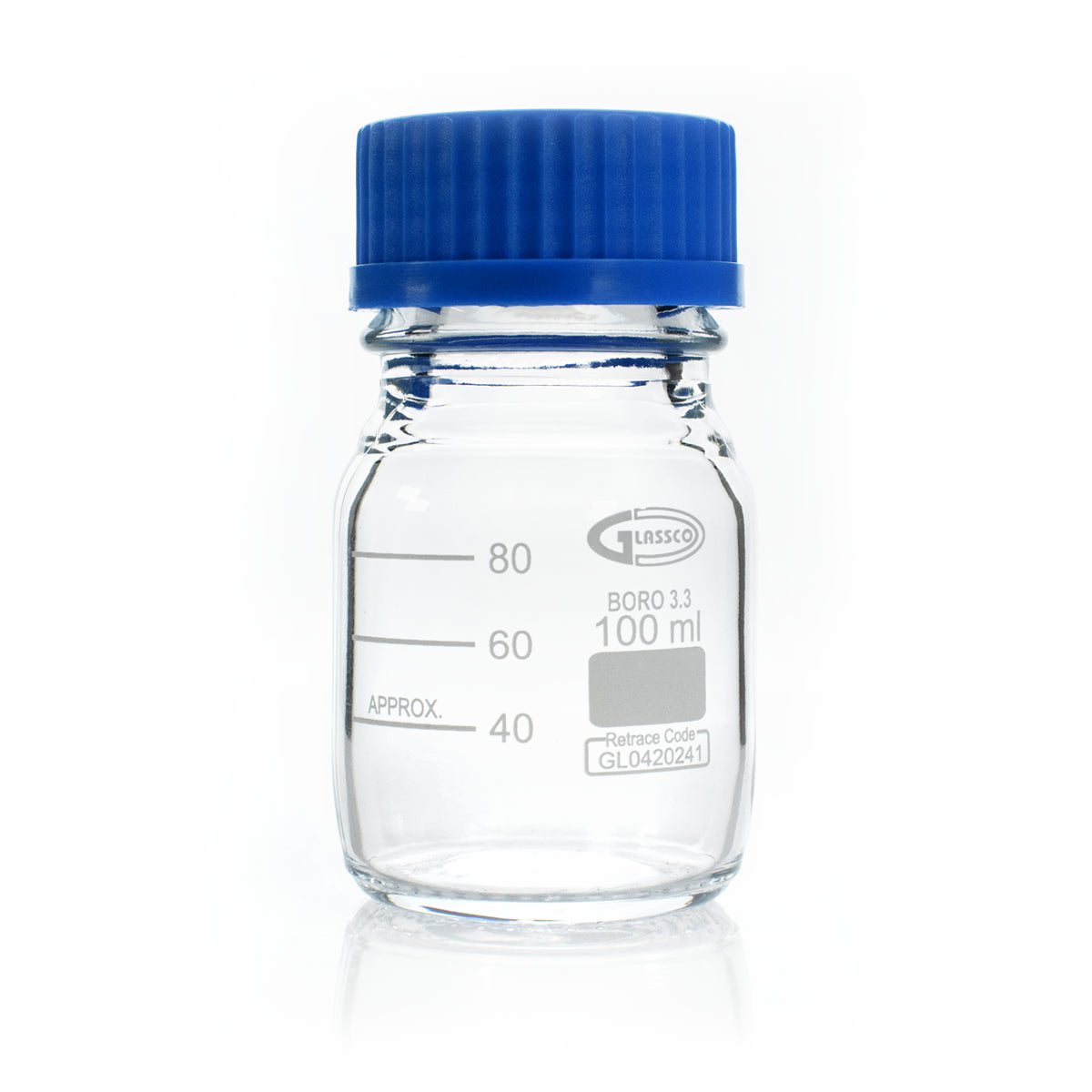 FRASCO DE LABORATORIO CON TAPA GL 45 GLASSCO 274.202 PARA CULTIVO