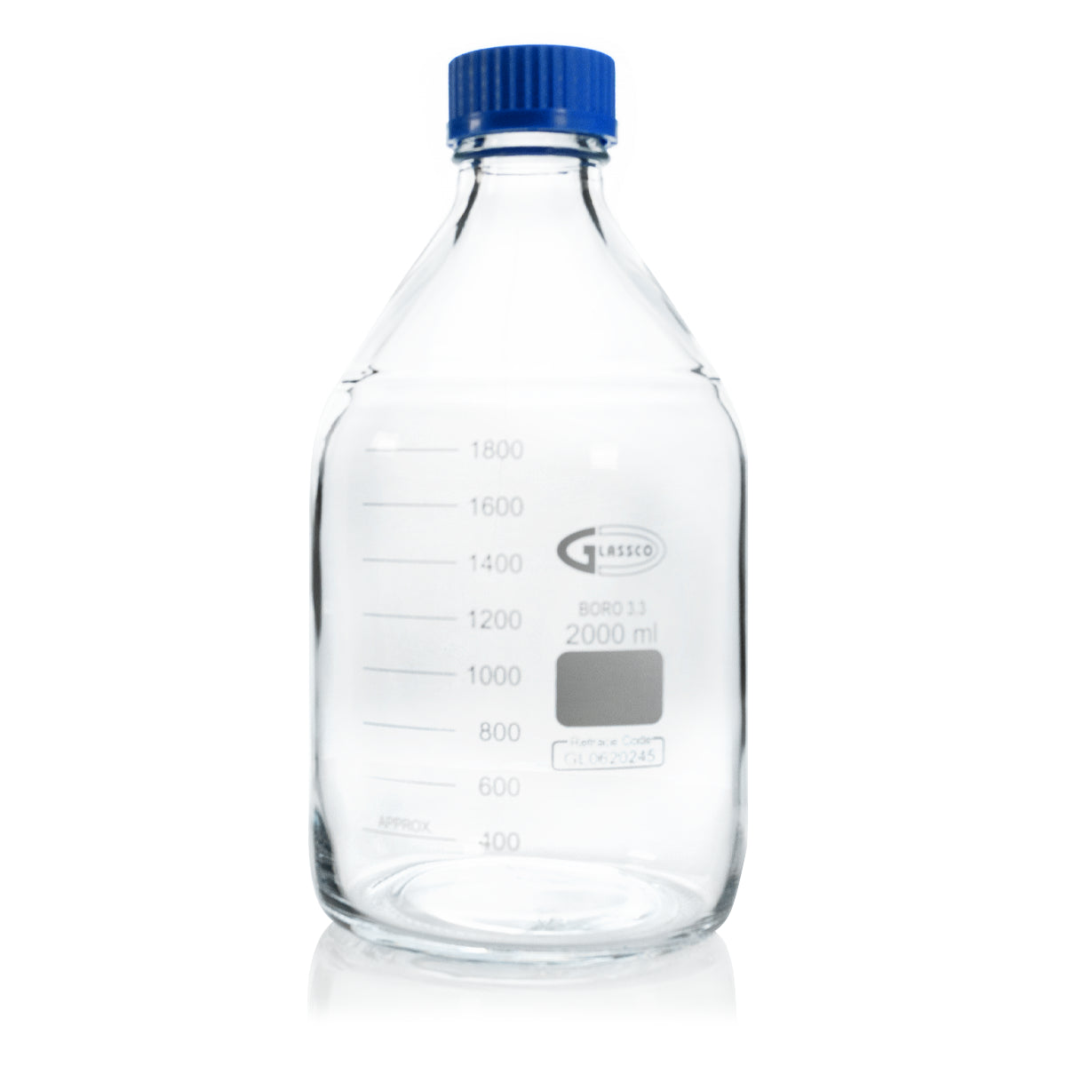 FRASCO DE LABORATORIO CON TAPA GL 45 GLASSCO 274.202 PARA CULTIVO