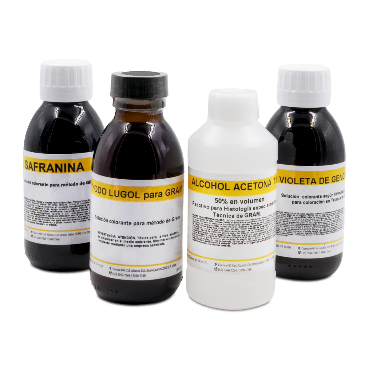 KIT DE COLORANTES PARA TINCIÓN DE GRAM GOLDEN BELL