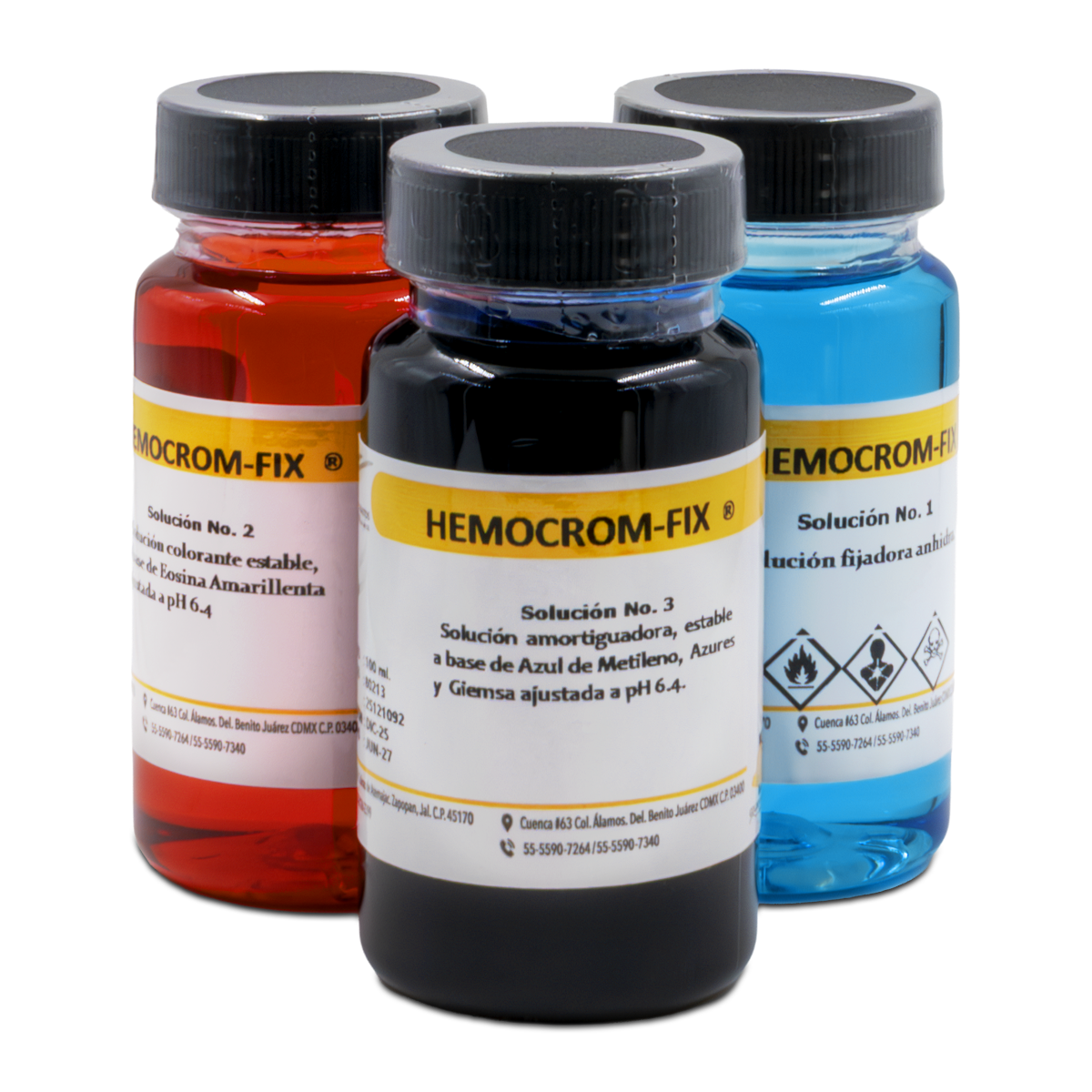 Colorante Kit Hemocolorante Rápido Hemocrom-fix (diff – Mercalab