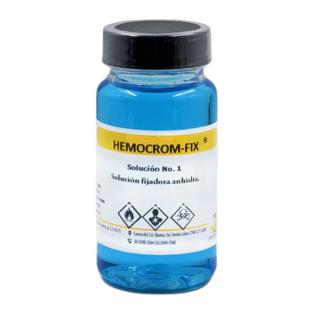 COLORANTE KIT HEMOCOLORANTE RÁPIDO HEMOCROM-FIX (DIFF QUICK) 3 REACTIVOS 100 ML GOLDEN BELL