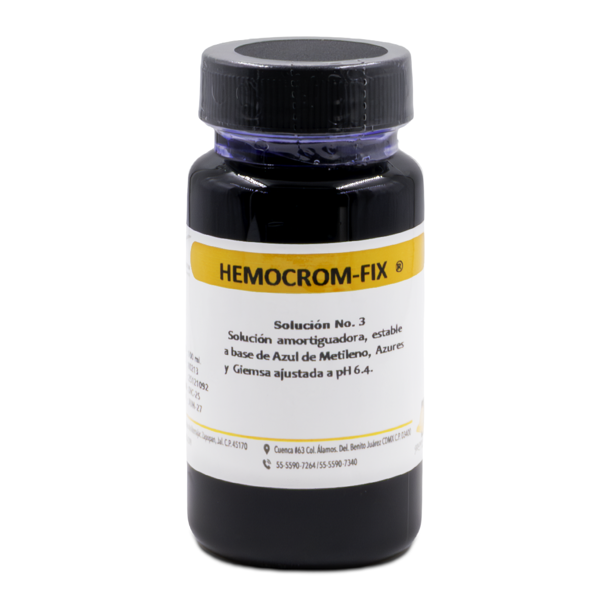 COLORANTE KIT HEMOCOLORANTE RÁPIDO HEMOCROM-FIX (DIFF QUICK) 3 REACTIVOS 100 ML GOLDEN BELL
