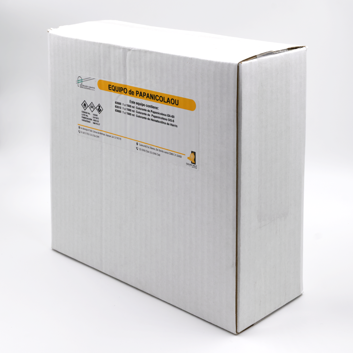 Kit para Tinción de Papanicolaou (Citología y Fluidos) - OG-6, EA-50 y Hematoxilina - GOLDEN BELL