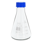 MATRAZ ERLENMEYER CON TAPA DE ROSCA GLASSCO 075.202 PARA MEZCLAR MEDIOS DE CULTIVO