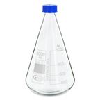 MATRAZ ERLENMEYER CON TAPA DE ROSCA GLASSCO 075.202 PARA MEZCLAR MEDIOS DE CULTIVO