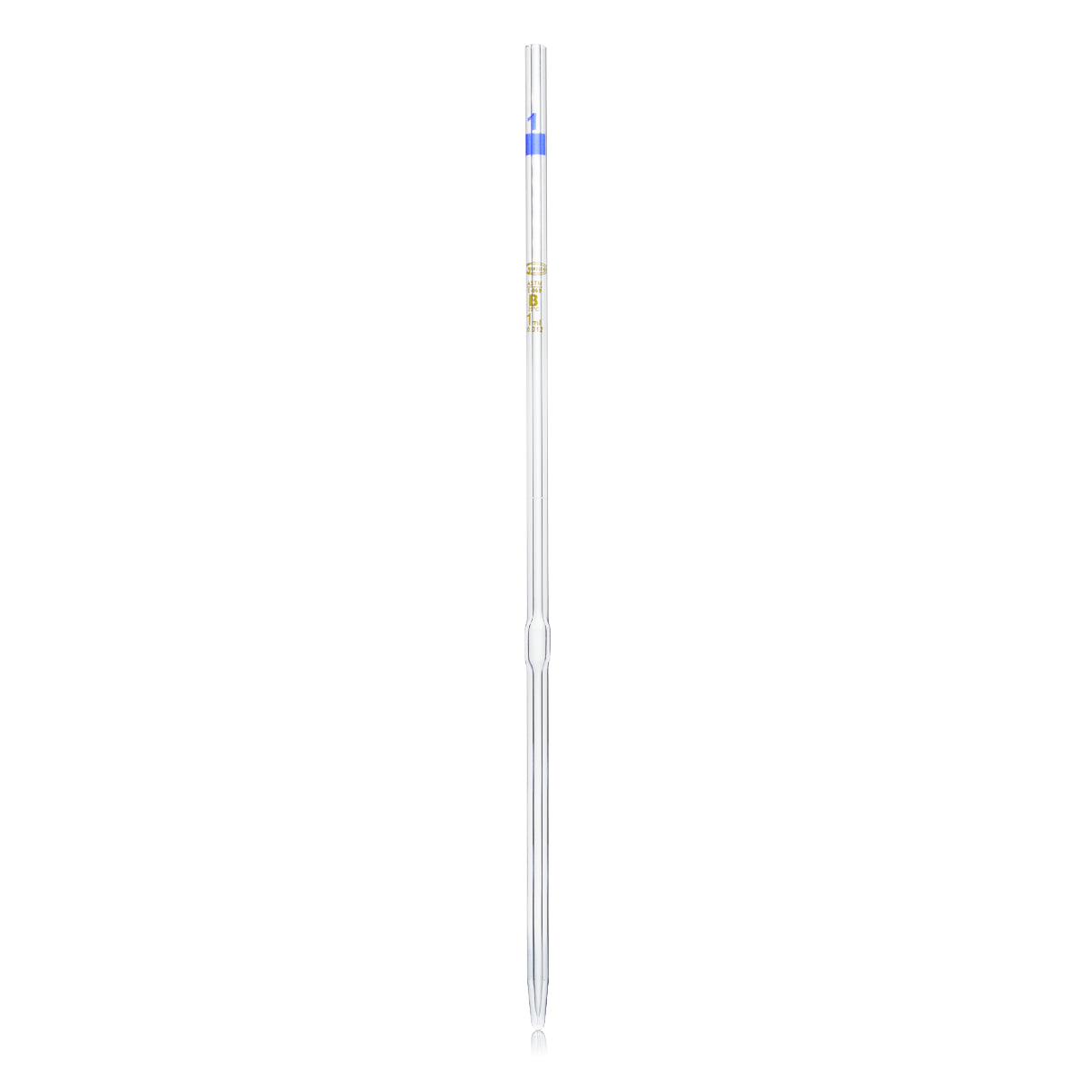 PIPETA VOLUMÉTRICA CLASE B GLASSCO 122.422 CON ESCALA ÁMBAR Y CÓDIGO DE COLOR PARA USO GENERAL Y ESCOLAR
