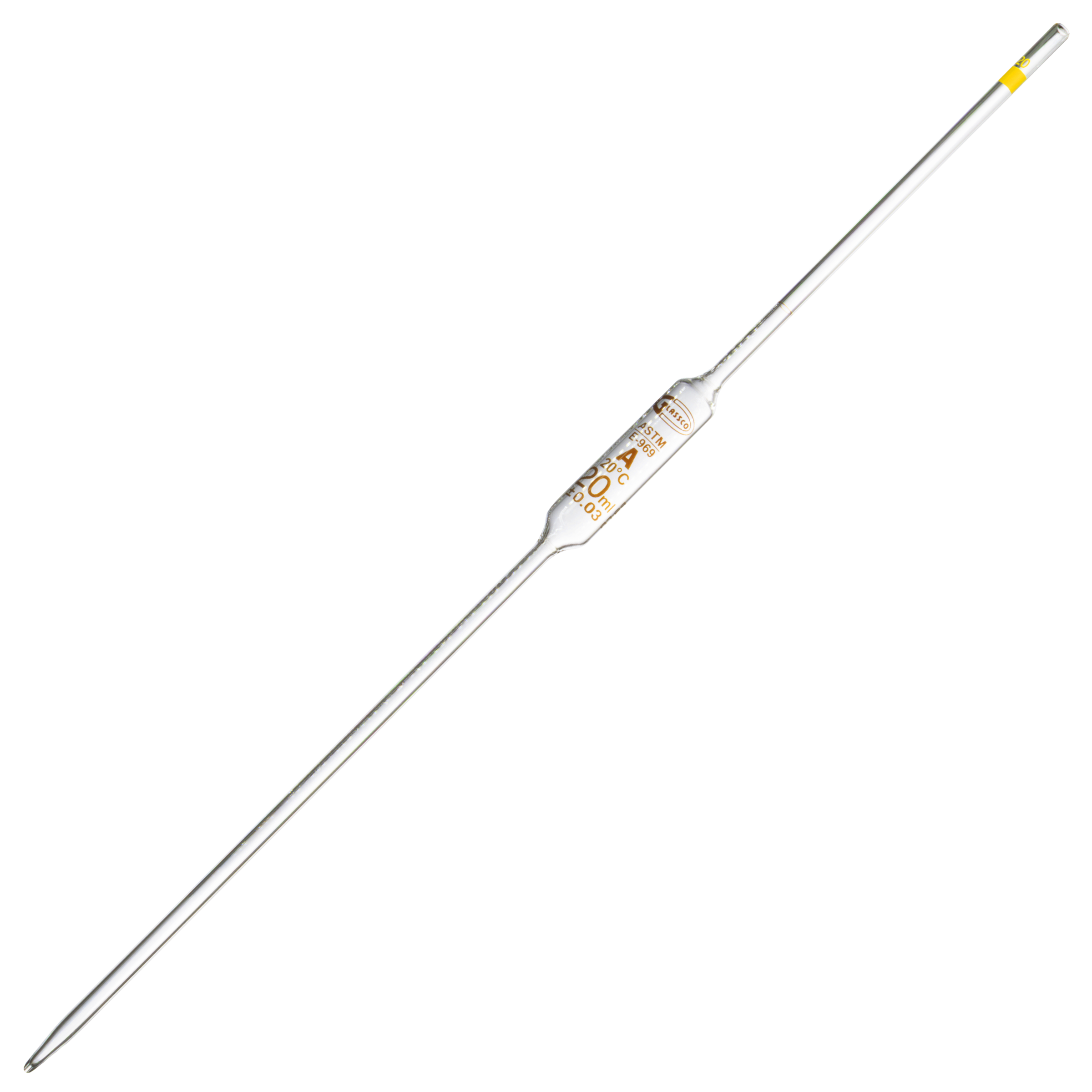 PIPETA VOLUMÉTRICA CLASE A GLASSCO