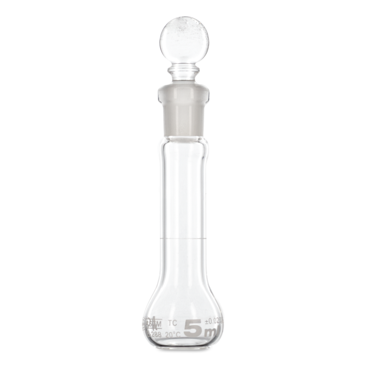 MATRAZ VOLUMÉTRICO CLASE A CON TAPÓN DE VIDRIO GLASSCO