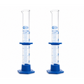 CILINDRO GRADUADO PROBETA CON BASE DE PLÁSTICO PACK 2 PIEZAS GLASSCO