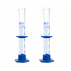 CILINDRO GRADUADO PROBETA CON BASE DE PLÁSTICO PACK 2 PIEZAS GLASSCO