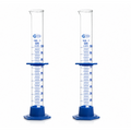 CILINDRO GRADUADO PROBETA CON BASE DE PLÁSTICO PACK 2 PIEZAS GLASSCO