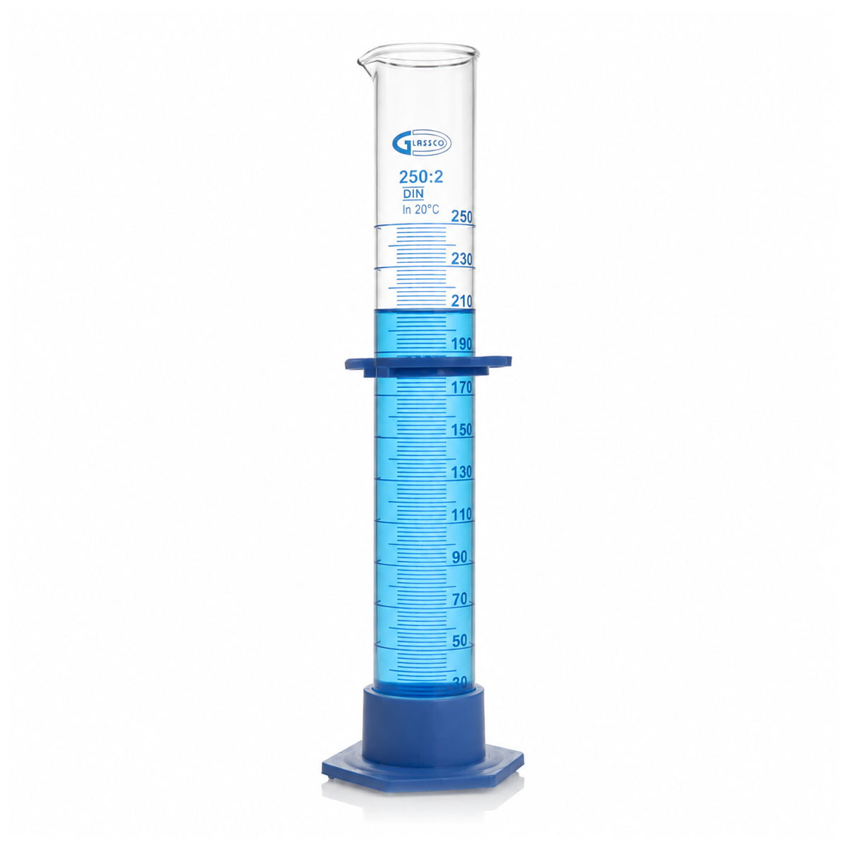 CILINDRO GRADUADO PROBETA CON BASE DE PLÁSTICO PACK 2 PIEZAS GLASSCO
