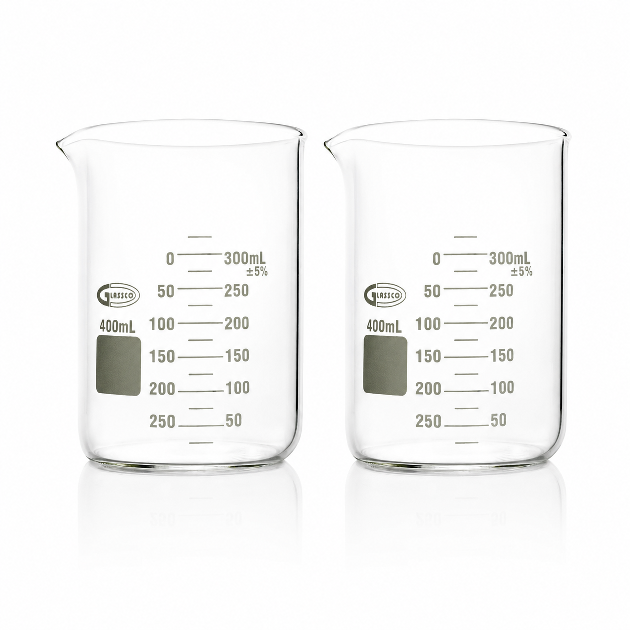 VASO DE PRECIPITADO REFORZADO DE VIDRIO PACK 2 PIEZAS GLASSCO