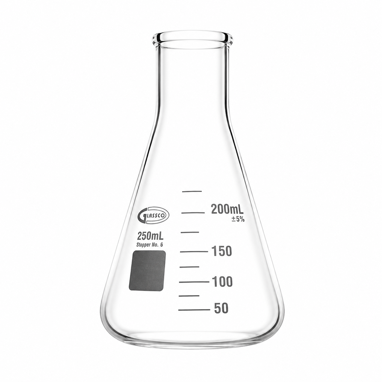 MATRAZ ERLENMEYER DE VIDRIO BOROSILICATO GLASSCO
