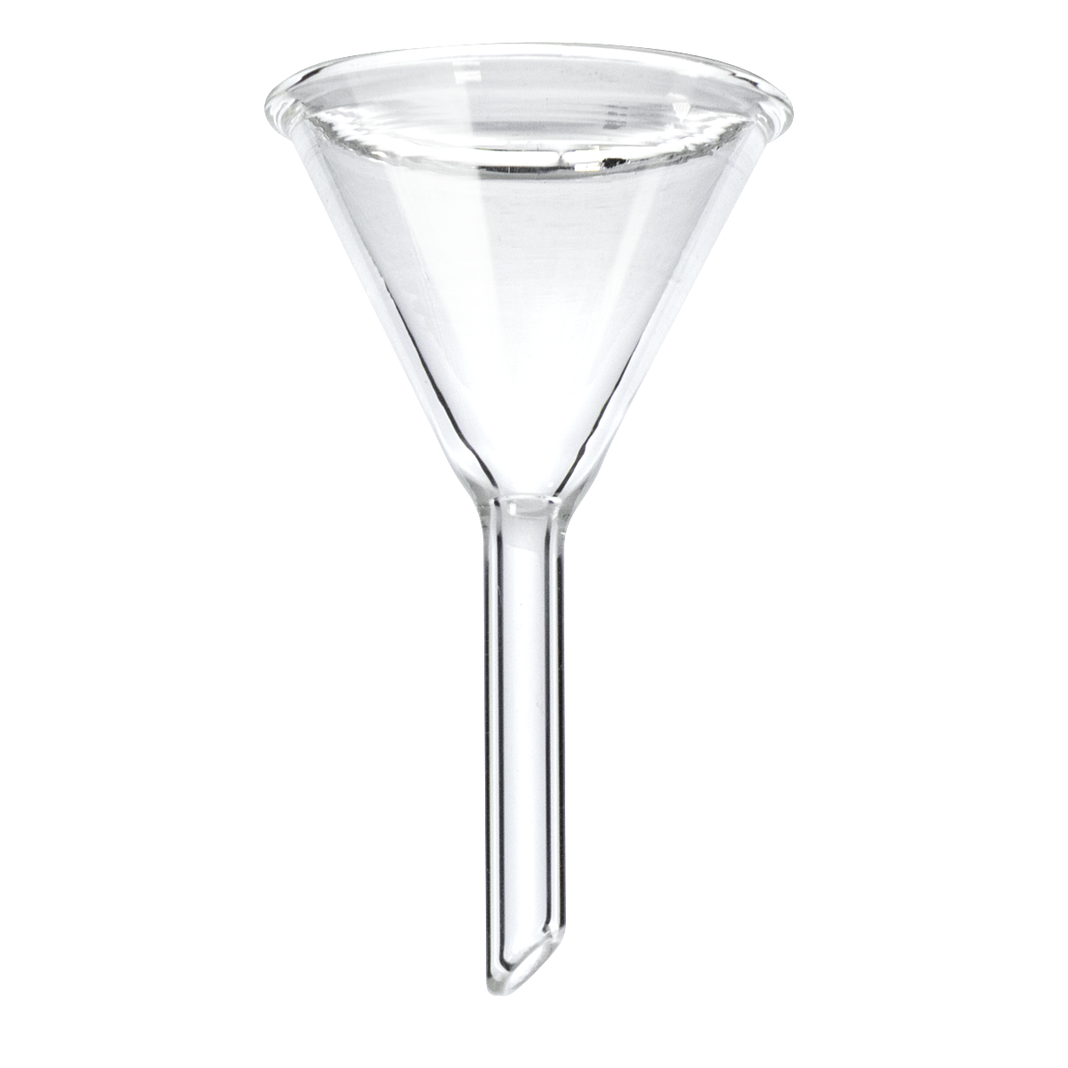 Embudo Cónico de Vidrio con Tallo Corto | Pack 2 Piezas | GLASSCO