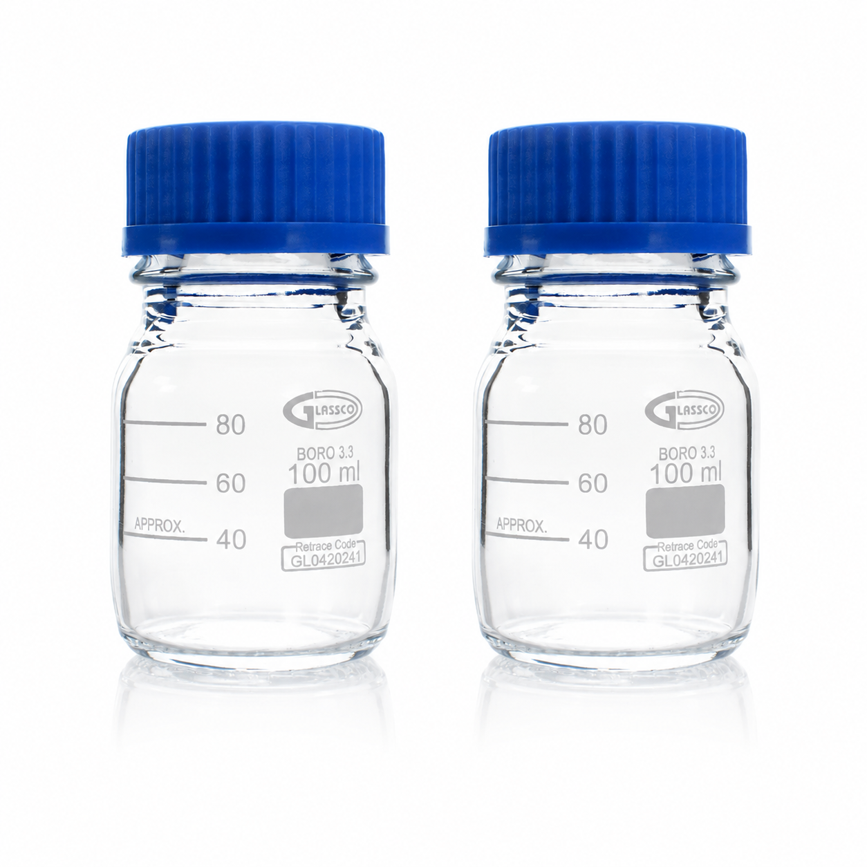 FRASCO DE LABORATORIO PARA MEDIOS DE CULTIVO PACK 2 PIEZAS GLASSCO