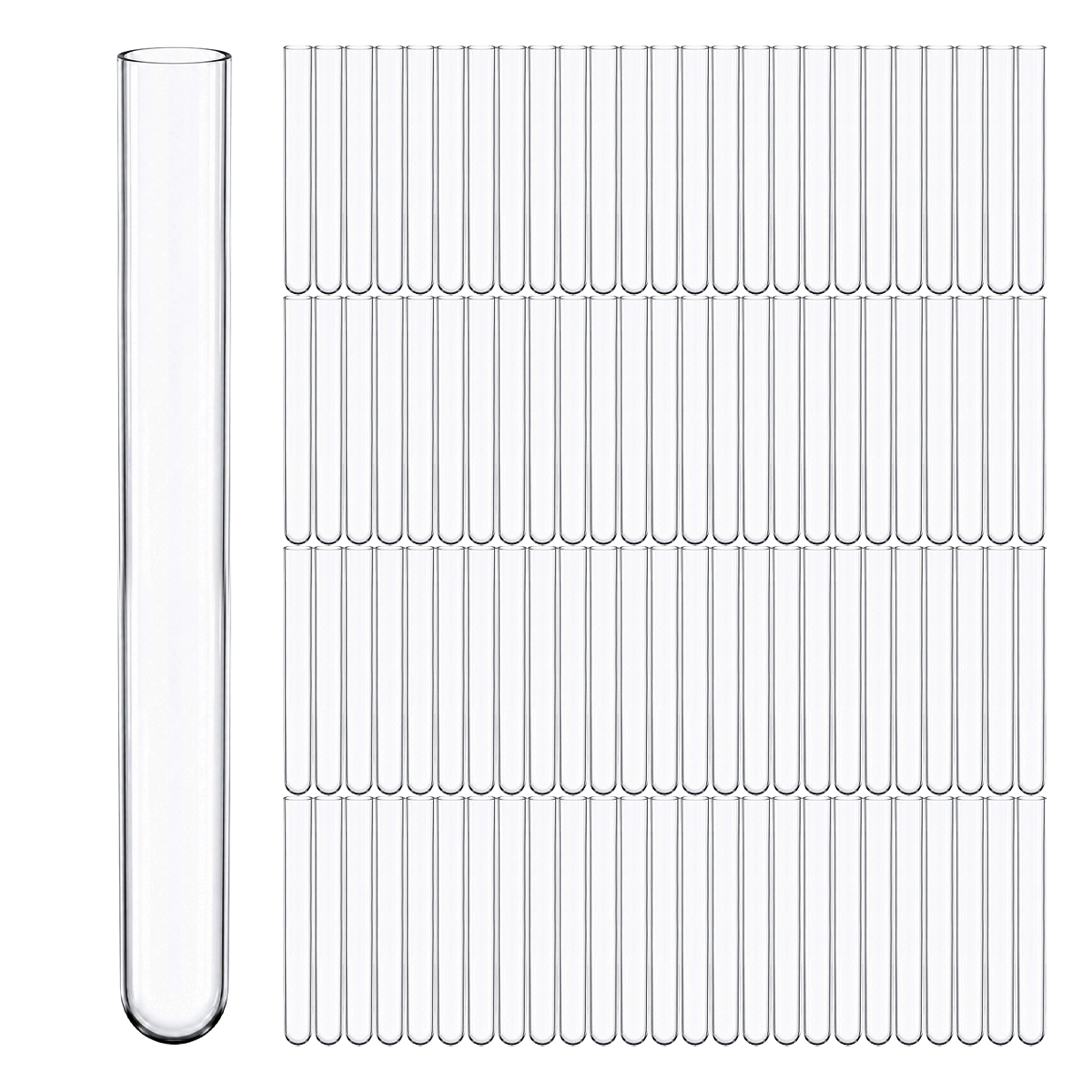 Tubo de Ensayo sin Labio | Pack 100 Piezas | GLASSCO