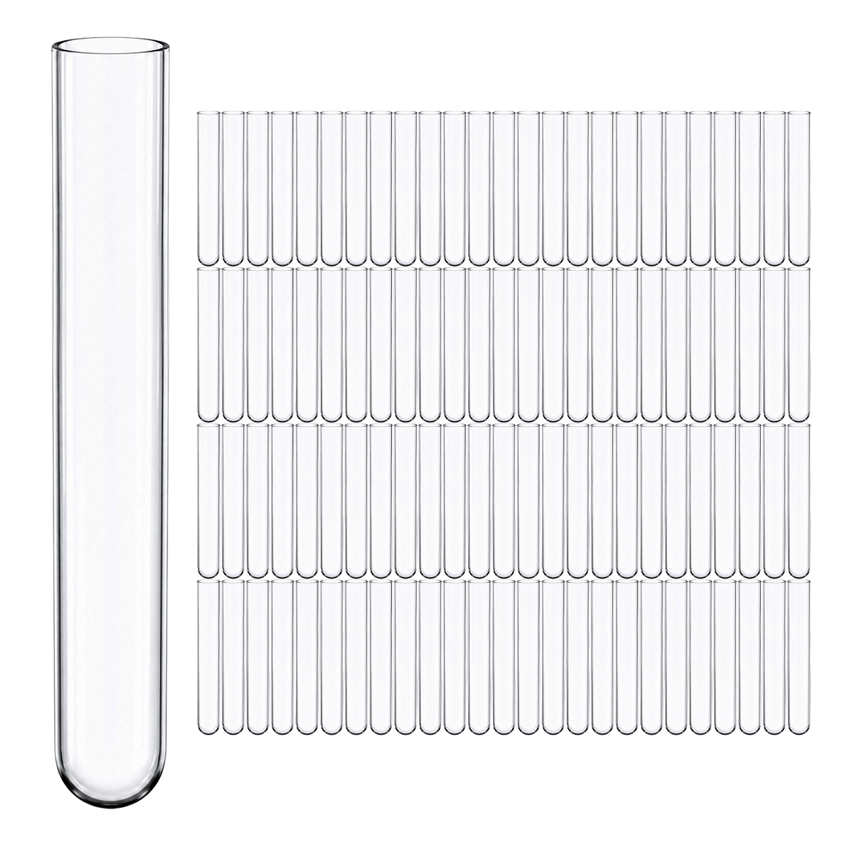 Tubo de Ensayo sin Labio | Pack 100 Piezas | GLASSCO