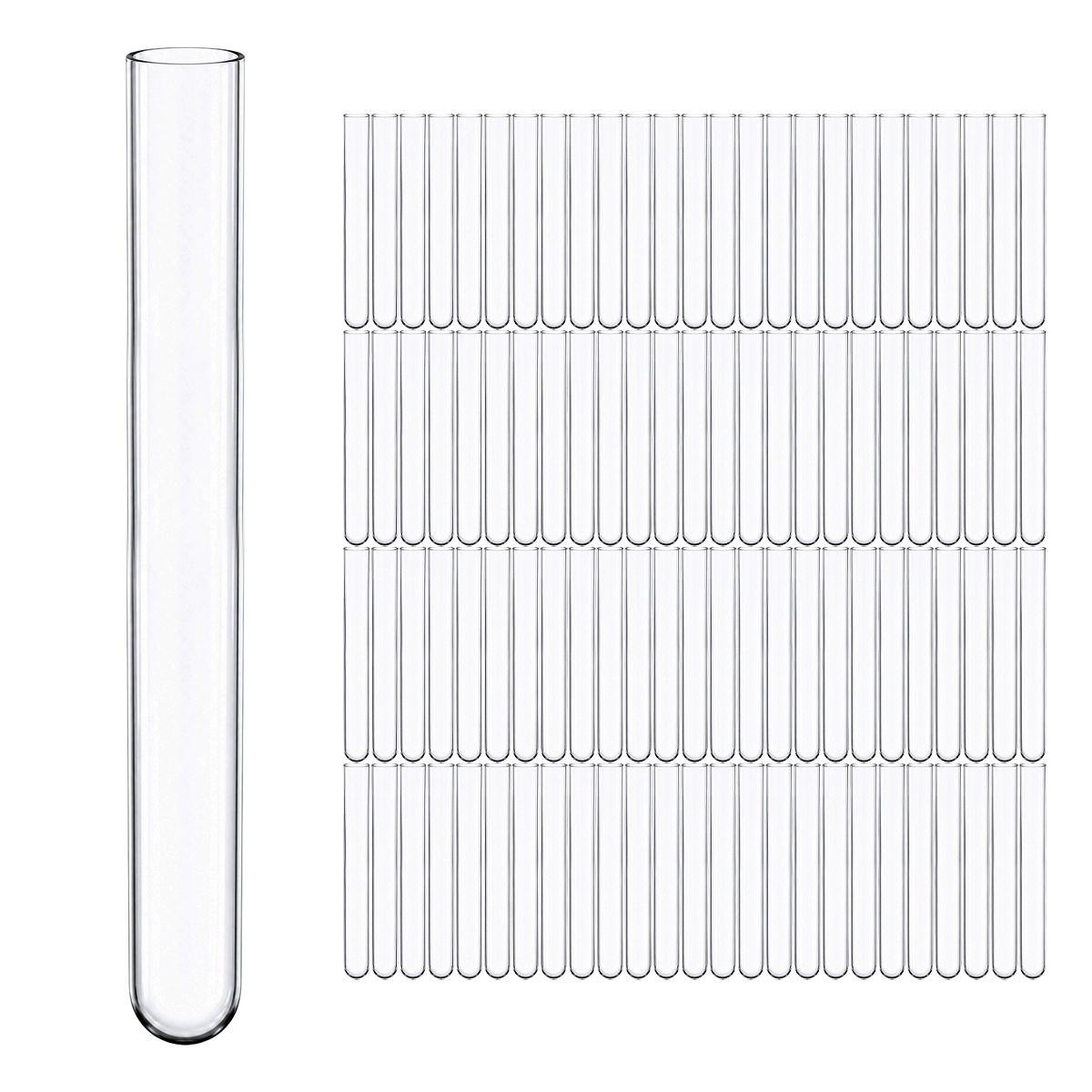 Tubo de Ensayo sin Labio | Pack 100 Piezas | GLASSCO