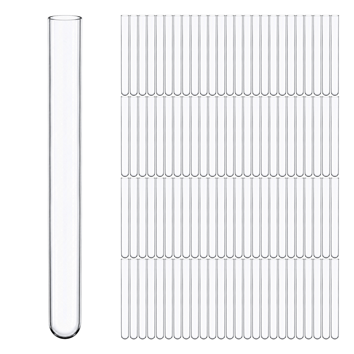 Tubo de Ensayo sin Labio | Pack 100 Piezas | GLASSCO