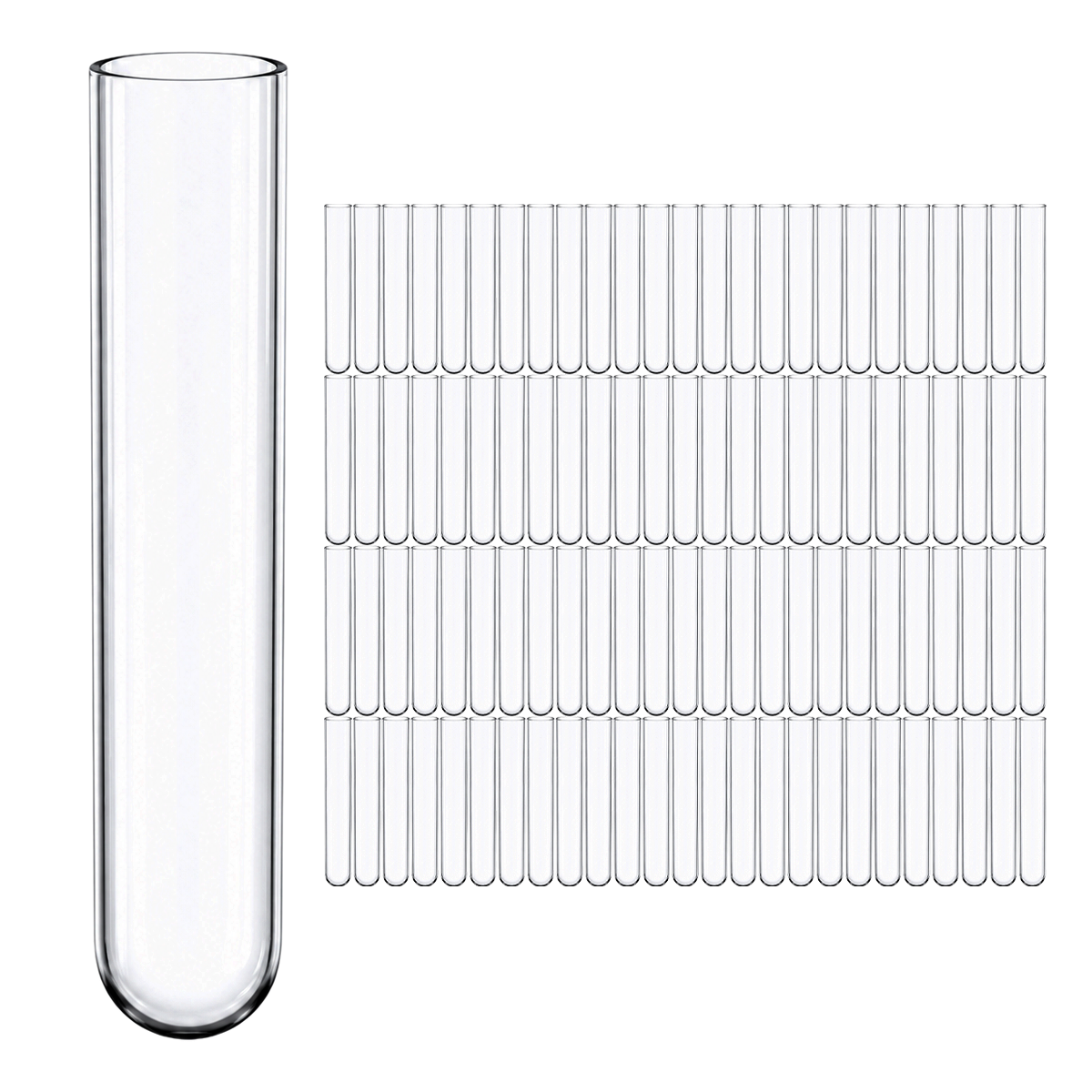 Tubo de Ensayo sin Labio | Pack 100 Piezas | GLASSCO