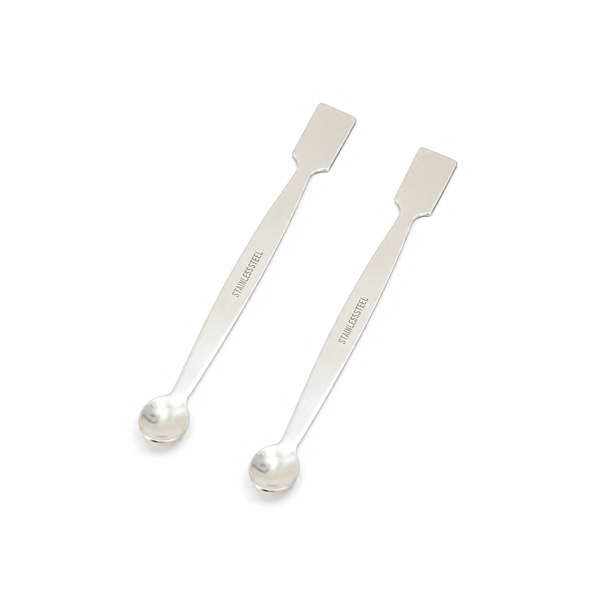 Espátula de Laboratorio con Cuchara y Punta Plana | Pack 2 Piezas | GLASSCO