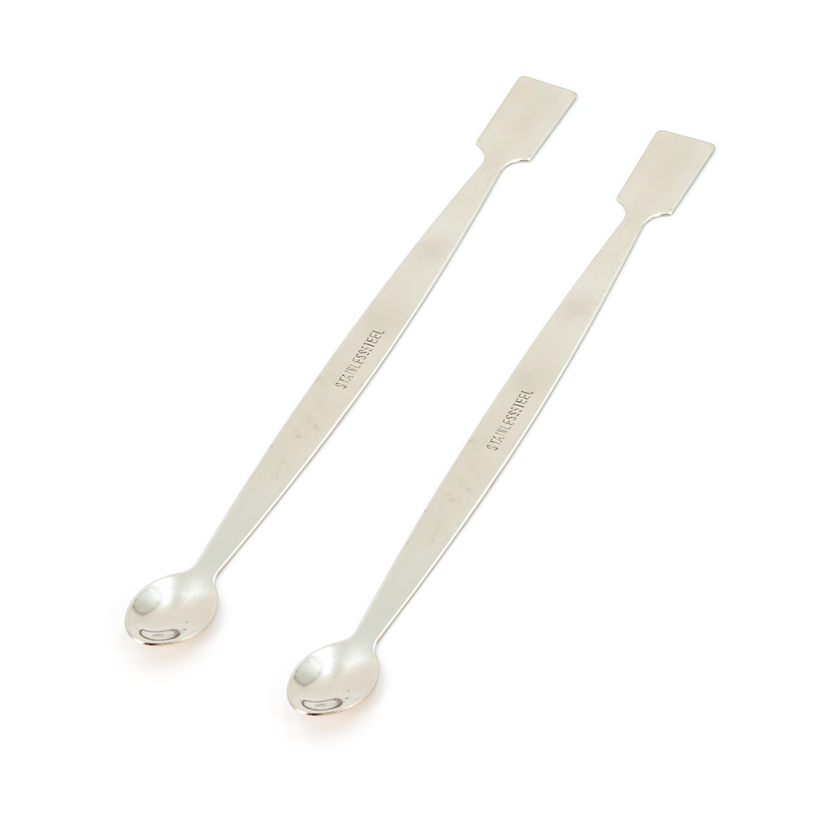 Espátula de Laboratorio con Cuchara y Punta Plana | Pack 2 Piezas | GLASSCO