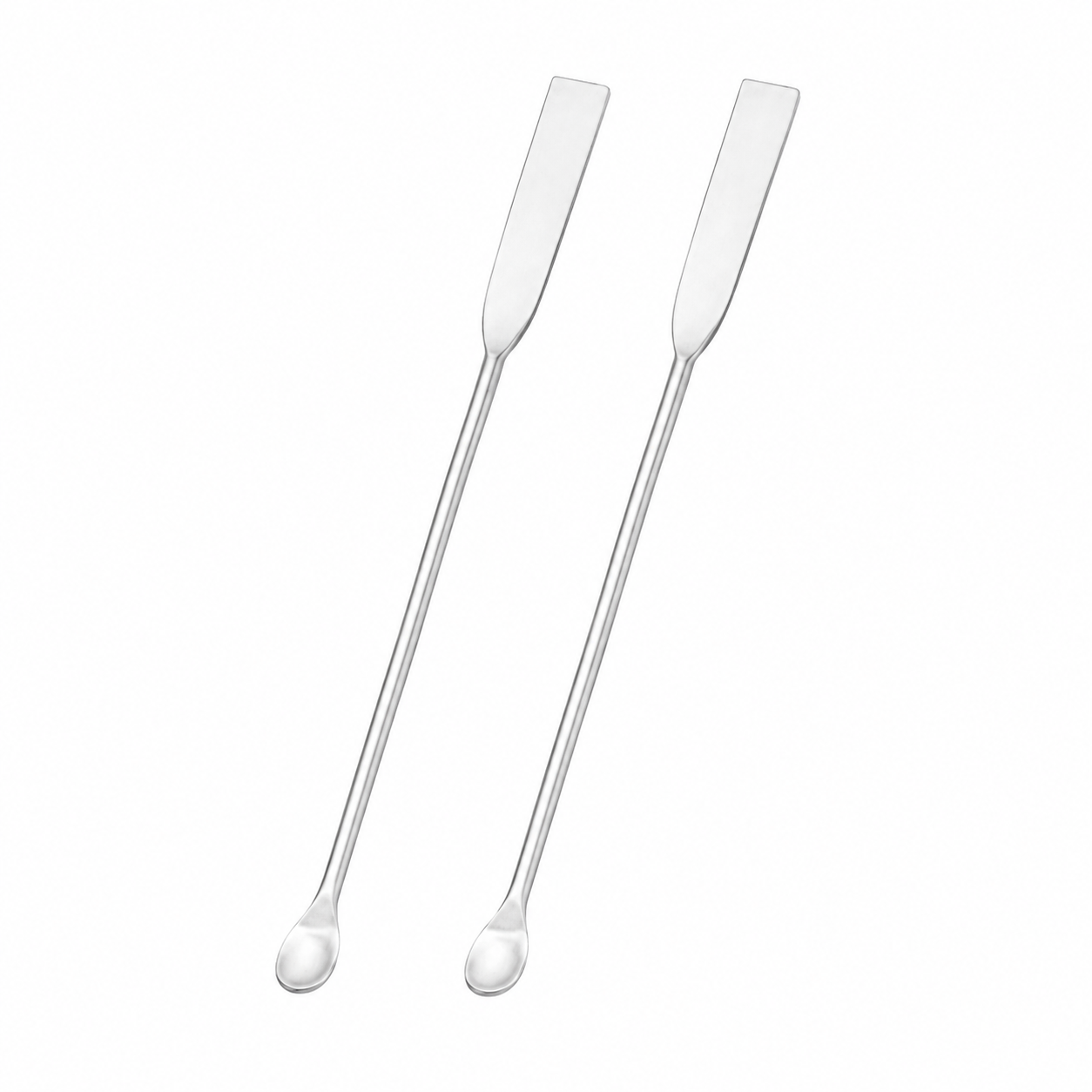 Espátula de Laboratorio Micro con Cuchara y Punta Plana | Pack 2 Piezas | GLASSCO
